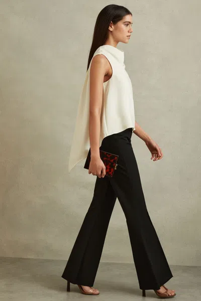 Reiss Ivory Split Back Cowl Neck Top In Ivory