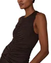 Reiss Simone Side Ruched Dress In Chocolate