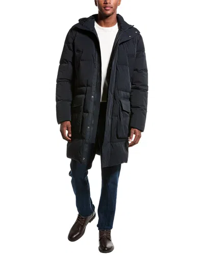 Reiss Skye Hooded Mid Puffer Coat In Blue