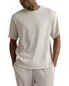 Reiss Silver Oversized Ribbed Crew Neck T-shirt In Silver