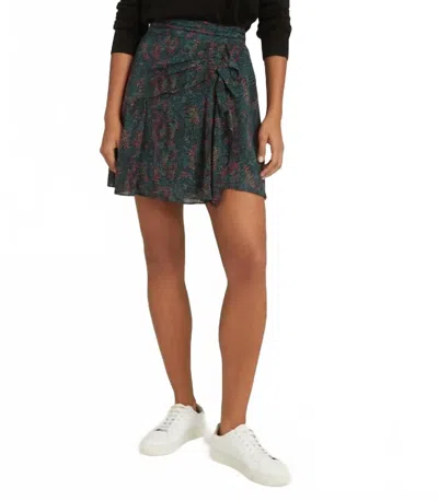 Reiss Skyla Reptile Print Mini Skirt In Multi In Green
