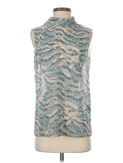 Pre-owned Reiss Sleeveless Blouse In Teal