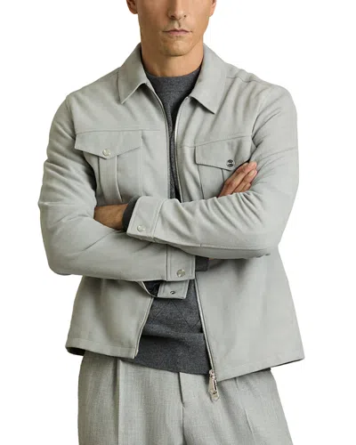 REISS SLIM FIT BELLE SUEDE ZIPPER SHACKET