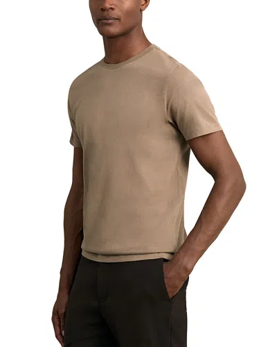 Reiss Slim Fit Cotton Tee In Brown