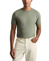 Reiss Dark Sage Bless Cotton-jersey Crew Neck T-shirt In Dark Sage