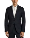 Reiss Mens Navy Grace Slim-fit Single-breasted Stretch Wool-blend Blazer In Navy