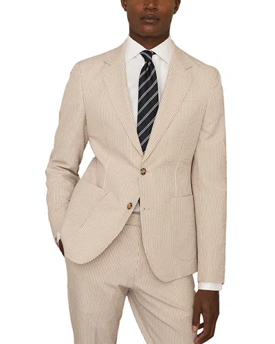 REISS SLIM FIT STRIPED SEERSUCKER BLAZER