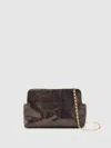 Reiss Snake Leather Snake-effect Frame Clutch Bag In Brown