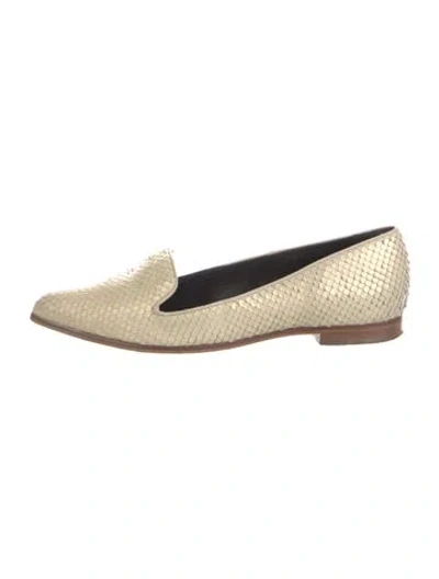 Pre-owned Reiss Snakeskin Loafers In Neutral