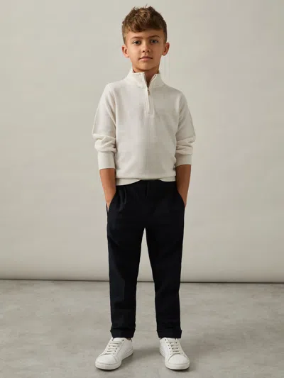 Reiss Snow 3-9 Yrs Merino Wool Half-zip Funnel Neck Jumper