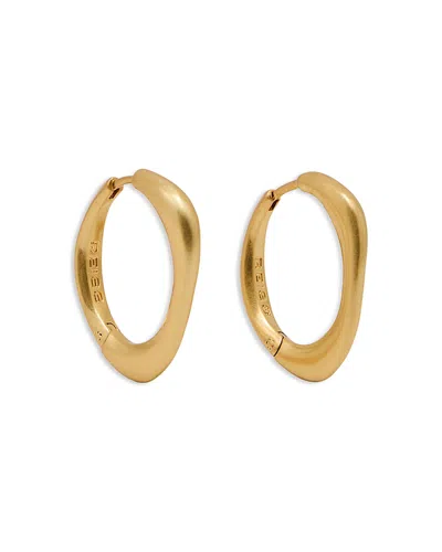 Reiss Sofia Sculptural Hoop Earrings In Gold