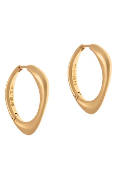 Reiss Sofia Smooth Curve Hoop Earrings In Gold