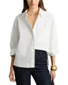 Reiss Sofia Stab Stitch Shirt In White