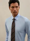 Reiss Soft Blue Atelier Wool Regular-fit Shirt In Multi