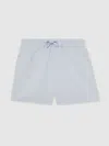 Reiss Soft Blue Cleo 13-14 Yrs Cotton-linen Drawstring Shorts