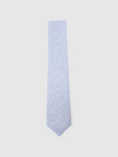 Reiss Soft Blue Luciano Linen Woven Tie