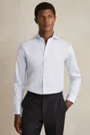 Reiss Soft Blue Reg Cotton-twill Two-fold Shirt