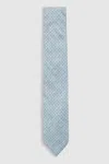 Reiss Soft Blue Silk Pin-dot Tie