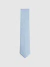 Reiss Soft Blue Textured Silk-blend Tie