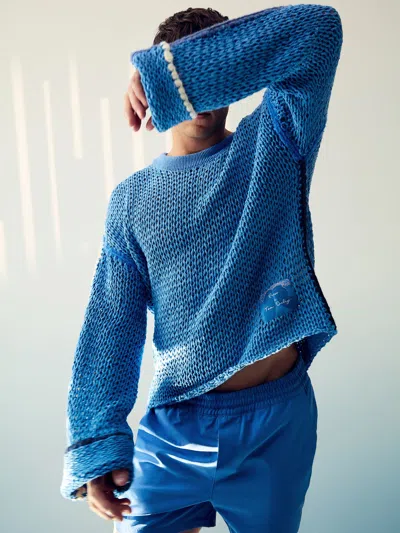 Reiss Soft Blue | Tom Daley Chunky Knit Jumper