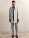 Reiss Soft Grey Gable Wool-blend Single-breasted Overcoat In Gray