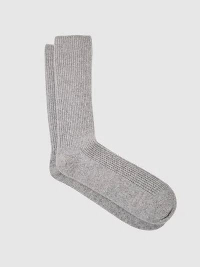 Reiss Soft Grey Socks In Gray
