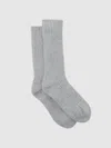 Reiss Soft Grey Socks In Gray