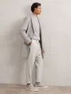 Reiss Soft Grey Suit Trousers In Gray