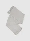 Reiss Soft Grey Wool-cashmere Scarf In Gray