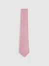 Reiss Soft Pink Melange Melange Silk Tie
