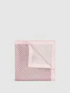 Reiss Soft Pink Ottavio Geo Chain Detail Pocket Square In Pink