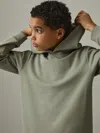 Reiss Soft Sage Green 9-13 Yrs Interlock Jersey Hoodie