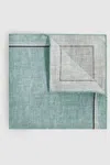 Reiss Soft Sage Linen Pocket Square