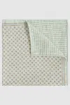 Reiss Soft Sage Silk Medallion-print Pocket Square