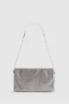 Reiss Silver Embellished Chainmail Shoulder Bag In Silver