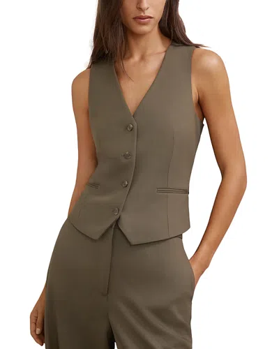Reiss Solene Tailored Vest In Gray