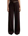Reiss Solene Wide Leg Pants In Brown