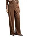Reiss Solene Wool Blend Wide Leg Pants In Brown
