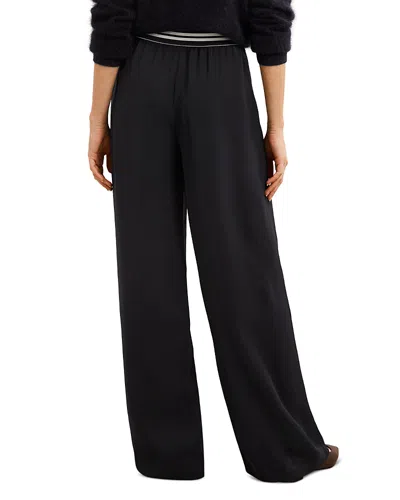 Reiss Sonnie Wide Leg Pants In Blue