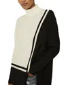Reiss Sophia Color Block Roll Neck Jumper In Multi