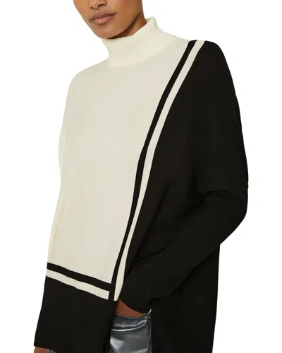 Reiss Sophia Color Block Roll Neck Jumper In White