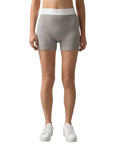 Reiss Sophia Ribbed Boxer Short In Gray