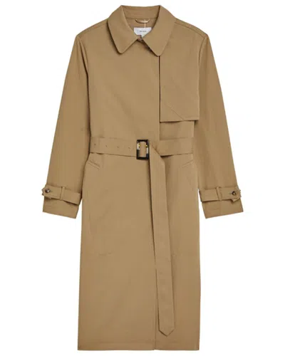 Reiss Sophie Wrap Coat In Brown