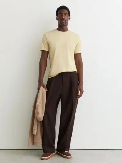 Reiss Sorbet Yellow Bless Cotton Crew-neck Tailored-fit T-shirt In Multi