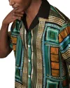Reiss Square Mixed Prints Cuban Shirt