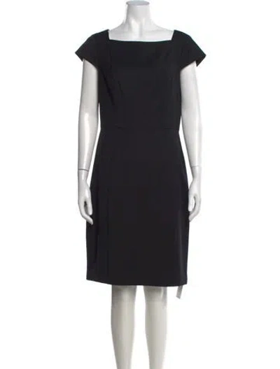 Pre-owned Reiss Square Neckline Knee-length Dress In Black/white