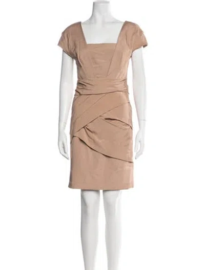 Pre-owned Reiss Square Neckline Knee-length Dress In Blue
