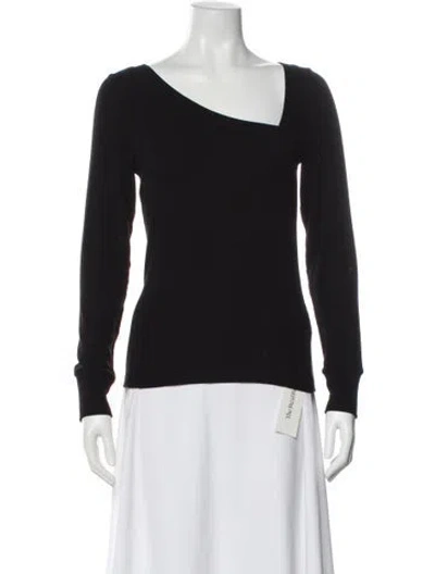 Pre-owned Reiss Square Neckline Sweater In Black