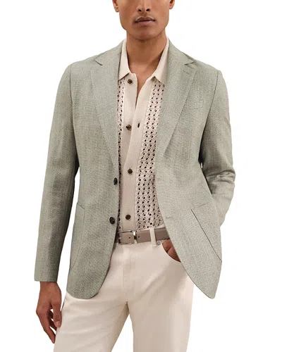 Reiss Stack Slim Fit Textured Blazer In Sage Green
