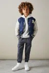 Reiss Steel Blue Textured Joggers In Steel Blue